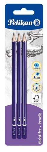 Ołówek HB 3szt PELIKAN, PELIKAN