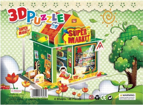 Puzzle 3D 46 Supermarket, O-press