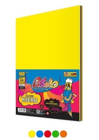 Papier ksero A4 80g 5 kolorów 100 arkuszy