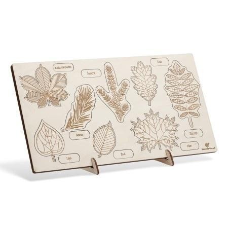 Puzzle drewniane - Co z drzewa spadło Liście