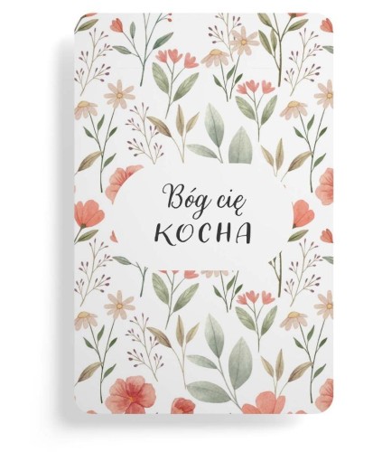 Magnes na lodówkę - Bóg Cię kocha - kwiaty, Szaron