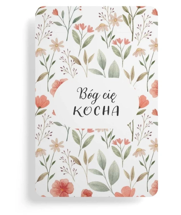 Magnes na lodówkę - Bóg Cię kocha - kwiaty, Szaron