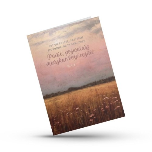 Kartka składana - Gdy się położę - pole