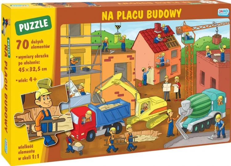 Puzzle 70 Na placu budowy, Wydawnictwo Jako