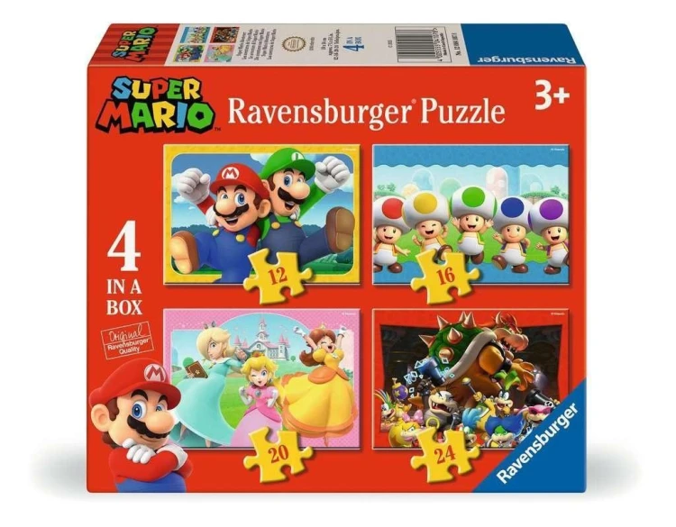 Puzzle 4w1 Super Mario, Ravensburger