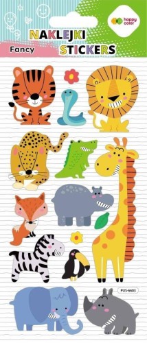 Naklejki 3D Fancy Wild Animals 90x210 HAPPY COLOR