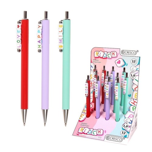 Długopis Block z koralikami (12szt), Cresco