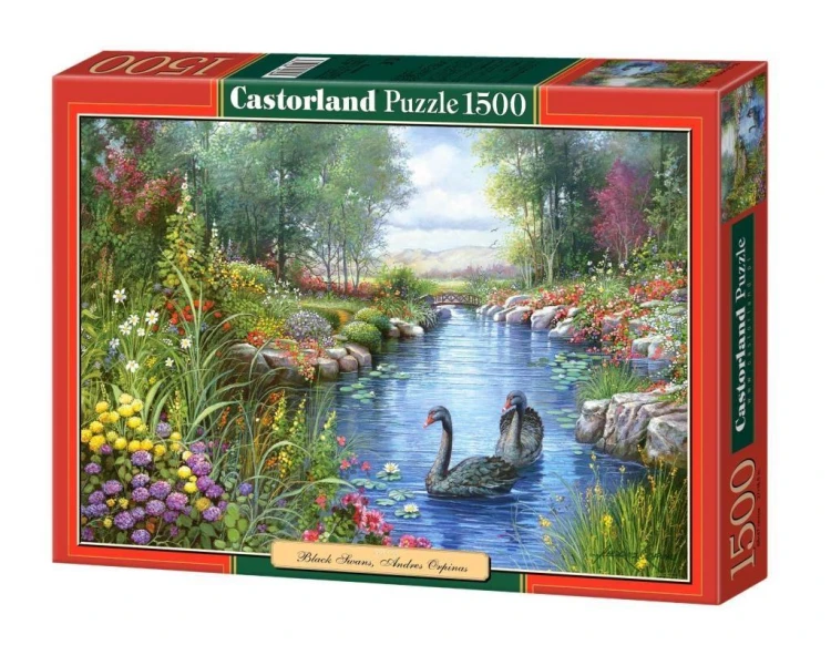 Puzzle 1500 Czarne łabędzie CASTOR, Castorland