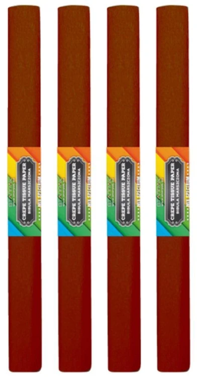 Bibuła marszczona 28 brązowa ciemna (10szt)