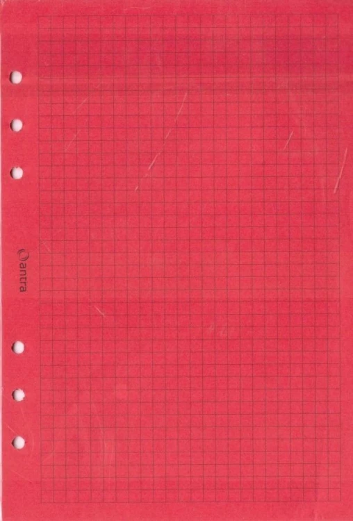 Wkład do organizera A5 kratka czerwona, Antra