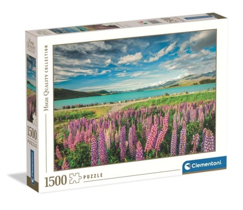 Puzzle 1500 HQ Lupins At Lake Tekapo, Clementoni