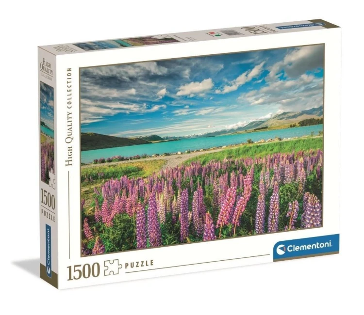 Puzzle 1500 HQ Lupins At Lake Tekapo, Clementoni