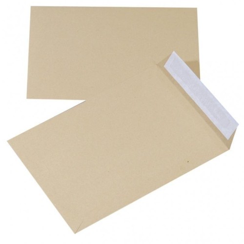 Koperta z taśmą silikonową brązowa 229x324mm 10szt