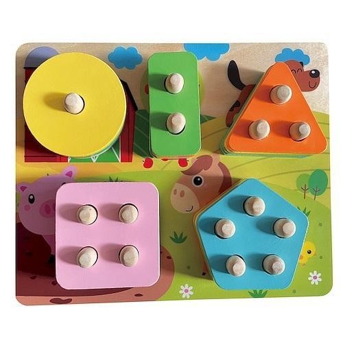 Układanka drewniana Kształty, Smily Play