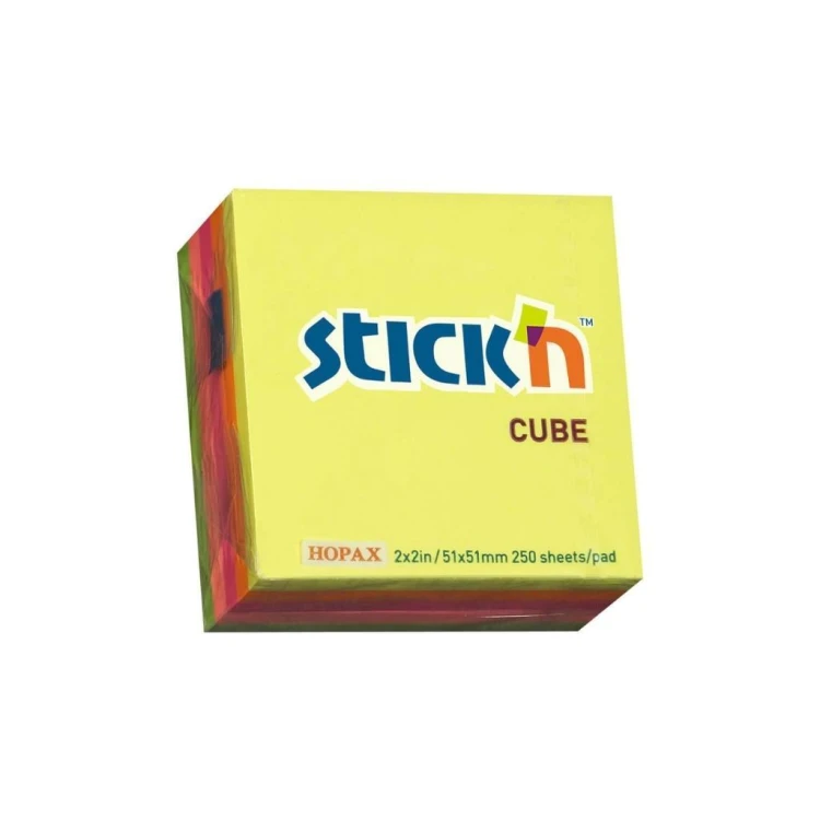 Notes kostka neonowe 5 kolorów, Stickn