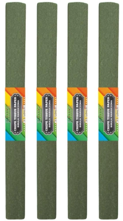 Bibuła marszczona 25 oliwkowa (10szt), STARPAK