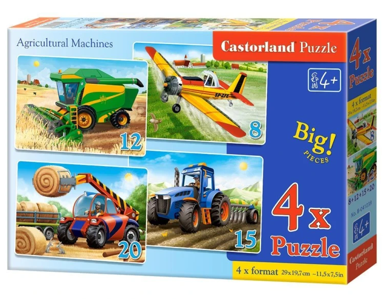 Puzzle x 4 - Maszyny rolnicze CASTOR, Castorland