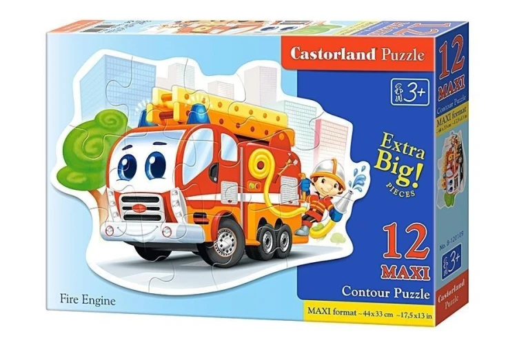 Puzzle 12 maxi Fire Engine CASTOR, Castorland