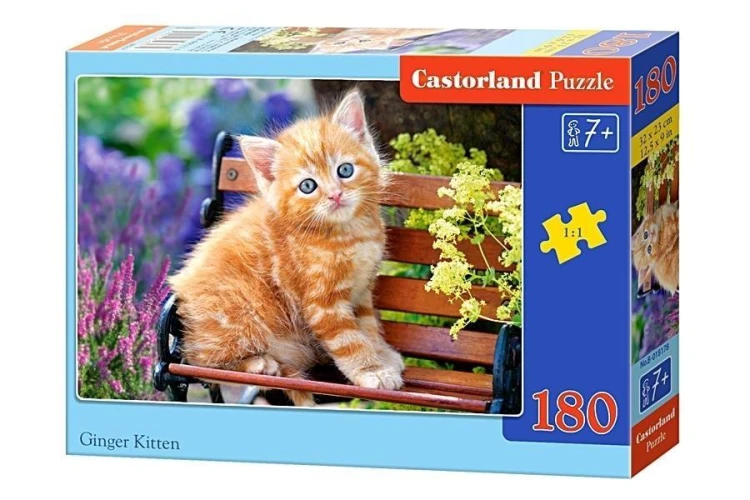 Puzzle 180 Imbirowy kotek CASTOR, Castorland