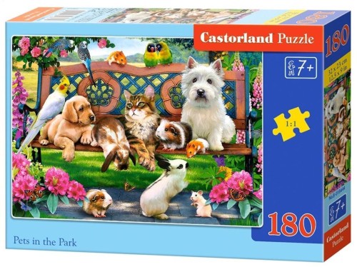 Puzzle 180 Pets in the Park CASTOR, Castorland