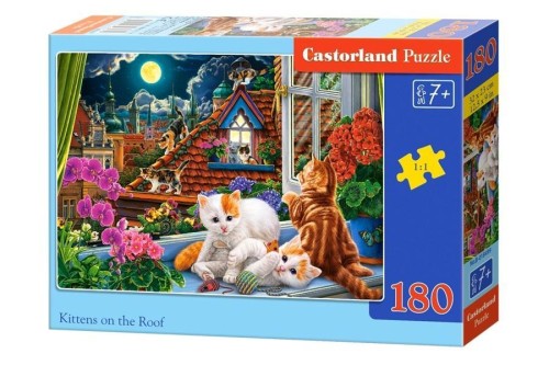 Puzzle 180 Kittens on the Roof CASTOR, Castorland