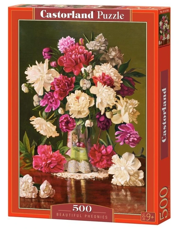 Puzzle 500 Beautiful Pheonies CASTOR, Castorland