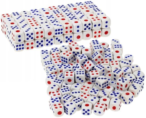 Kostka do gry kolorowe oczka 1.6cm, Trifox