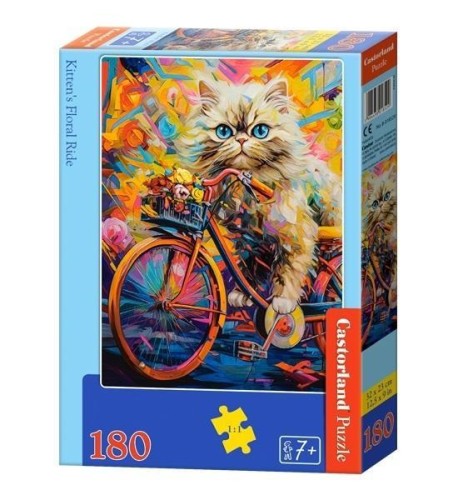 Puzzle 180 Kitten's Floral Ride CASTOR, Castorland