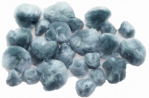 Pompony puszyste szare 24szt, Brewis