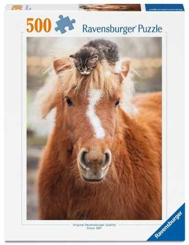 Puzzle 500 Ponny and Cat, Ravensburger