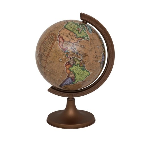 Globus retro żaglowce stopka drewno 11cm SK