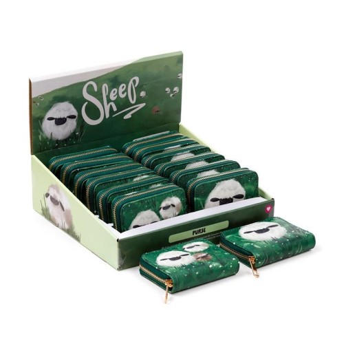 Portfel z zamkiem błyskawicznym - Owce