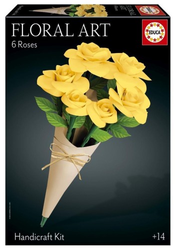 Sztuka kwiatowa - Bukiet żółtych róż, Educa