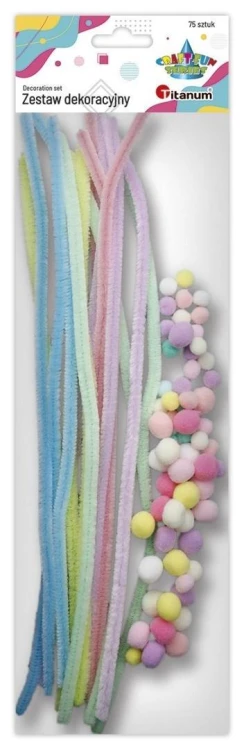 Zestaw: druciki 30cm x15szt 75szt, Titanum