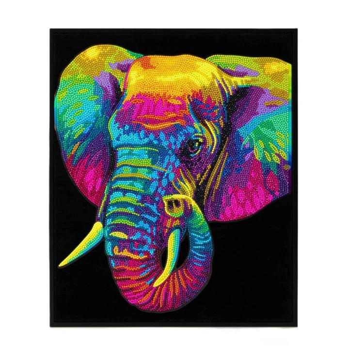 Diamond Dotz - Adults Flocked Neon Elephant