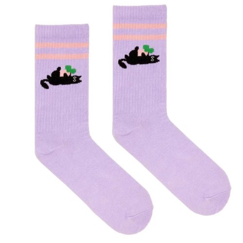 Skarpetki bawełna org. sportowe kot wrzosowe 42-46