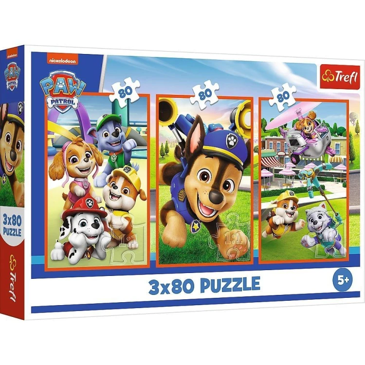 Puzzle 3x80 Psia zgraja TREFL, Trefl