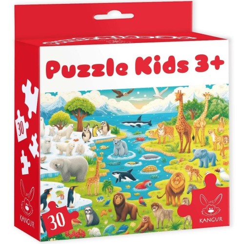 Puzzle 30 Kids Dzikie Zwierzęta 3+, Kangur