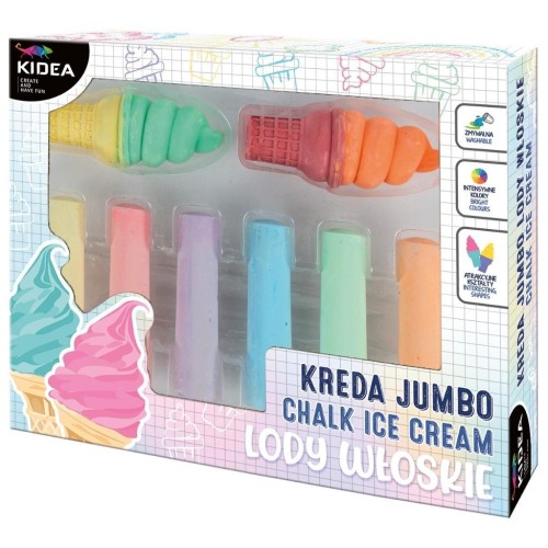 Kreda jumbo lody włoskie 8 elementów KIDEA