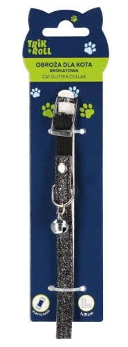 Obroża dla kota brokatowa 1cm