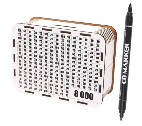 Skarbonka duża wykreślanka 8000+Marker, Cresco