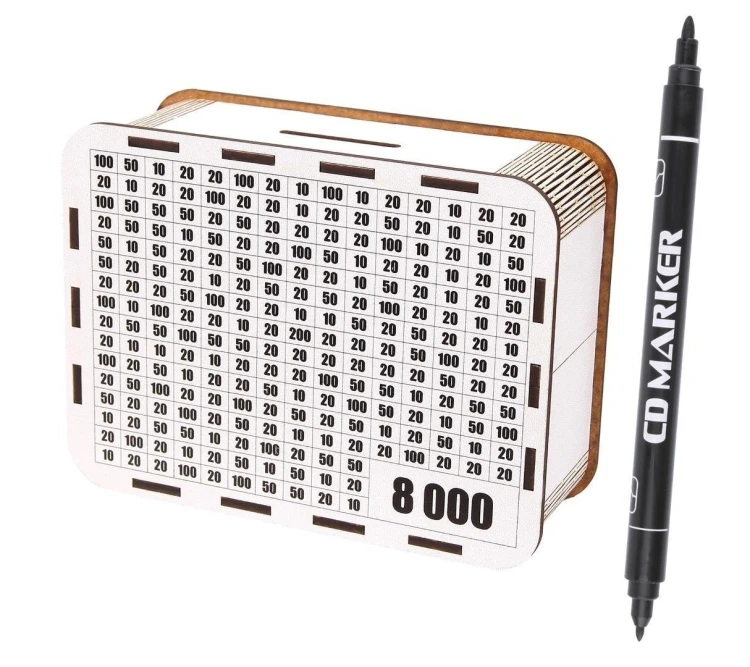 Skarbonka duża wykreślanka 8000+Marker, Cresco