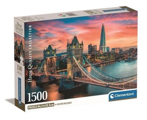 Puzzle 1500 Compact London twilight, Clementoni
