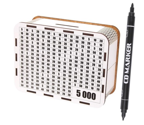 Skarbonka duża wykreślanka 5000+Marker, Cresco