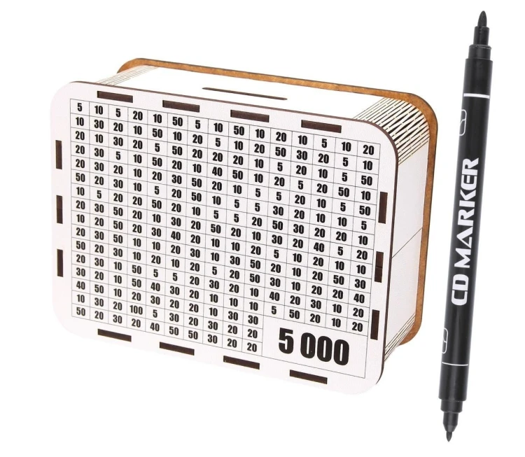 Skarbonka duża wykreślanka 5000+Marker, Cresco