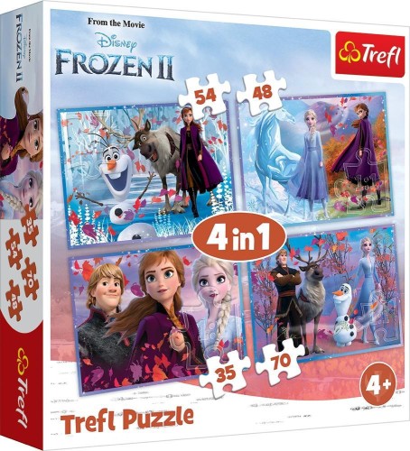 Puzzle 4w1 Podróż w nieznane TREFL, Trefl