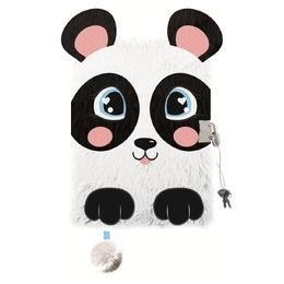 Pamiętnik z kłódką A5/96K 3D włochacz Panda