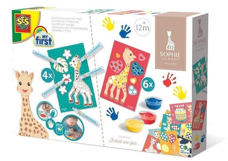 My first Żyrafa Sophie kolorowanie i malowanie