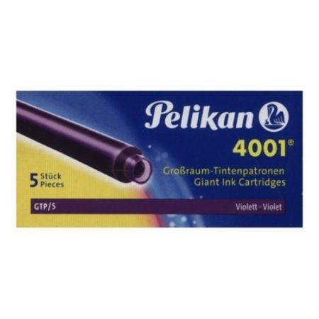 Naboje atramentowe długie 5szt fioletowe, PELIKAN