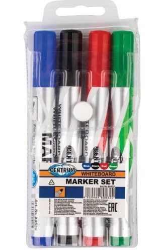 Zestaw markerów tablicowych 4 szt. 80832, Centrum